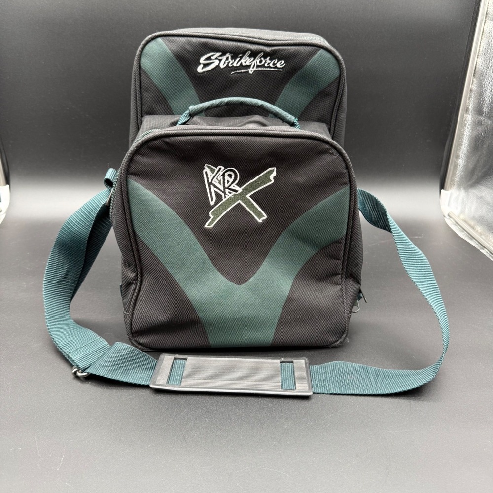 KR Strikeforce 1-Ball Bowling Tote Green Black Lightly Used